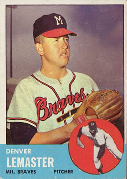1963 Topps Baseball Cards      074      Denny Lemaster RC